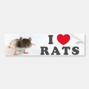Adesivo Para Carro I love (variegated) Rats