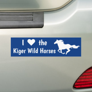 Adesivo Para Carro I Love Wild Horses Bumper Sticker