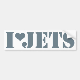 Adesivo Para Carro I Luv Jets Bumper Sticker