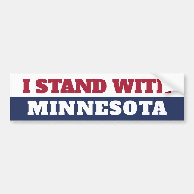 Adesivo Para Carro I Stand With Minnesota  (Frente)
