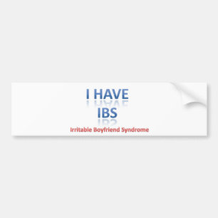 Adesivo Para Carro IBS:  Síndrome irritável do namorado