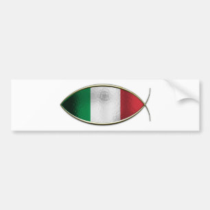 Adesivo Para Carro Ichthus - bandeira italiana