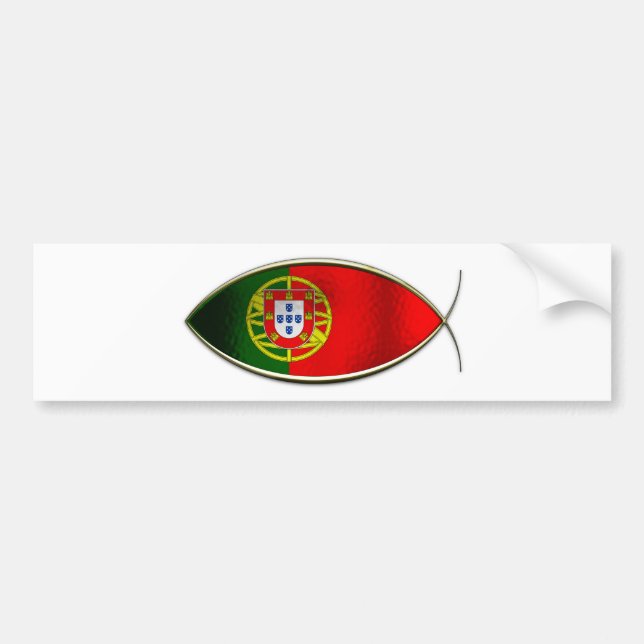 Adesivo Para Carro Ichthus - bandeira portuguesa (Frente)