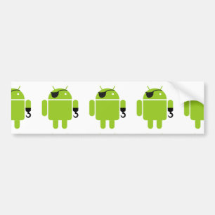 Adesivo Para Carro Ícone robô androide como pirata