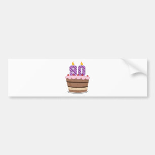 Adesivo Para Carro Idade 90 no bolo de aniversário