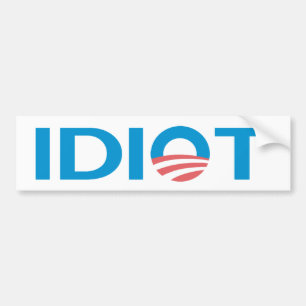 Adesivo Para Carro Idiota Anti-Obama