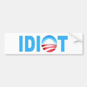 ADESIVO PARA CARRO IDIOTA DE OBAMA