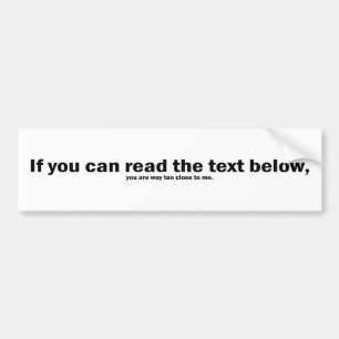 Adesivo Para Carro If you can read this…
