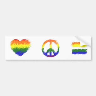 Adesivo Para Carro Igualdade da paz do amor