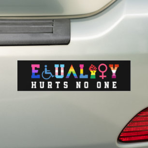 Adesivo Para Carro Igualdade não prejudica ninguém LGBTQ
