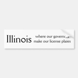 Adesivo Para Carro Illinois, onde nossos governadores fazem nossa