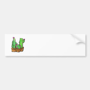 Adesivo Para Carro Ilustração Cactus Trio