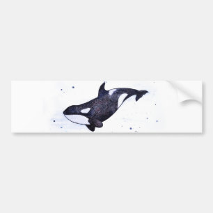 Adesivo Para Carro Ilustração da baleia de assassino da orca