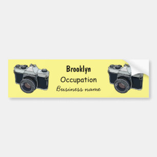 Adesivo Para Carro Ilustração de desenho animado com câmera de filme