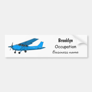 Adesivo Para Carro Ilustração de desenho animado de aeronaves de asa