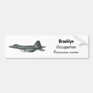 Adesivo Para Carro Ilustração de desenho animado de aeronaves de comb