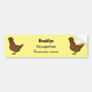Adesivo Para Carro Ilustração de desenho animado de frango polado Cha