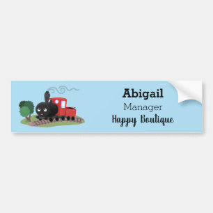 Adesivo Para Carro Ilustração de desenho animado de locomotiva de c