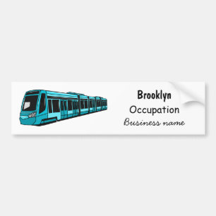Adesivo Para Carro Ilustração de desenho animado de locomotiva elétri