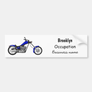 Adesivo Para Carro Ilustração de desenho animado de motocicleta Chopp