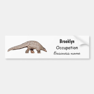 Adesivo Para Carro Ilustração de desenho animado de Pangolin