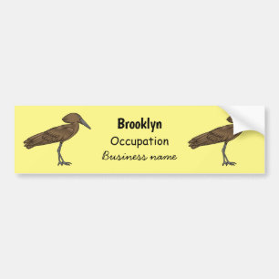Adesivo Para Carro Ilustração de desenho animado de pássaros Hamerkop