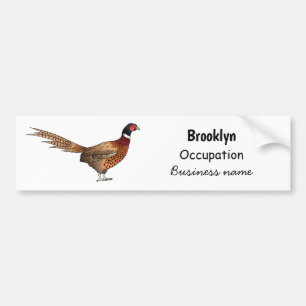Adesivo Para Carro Ilustração de desenho animado de pheasant de pesco