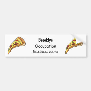 Adesivo Para Carro Ilustração de desenho animado de pizza