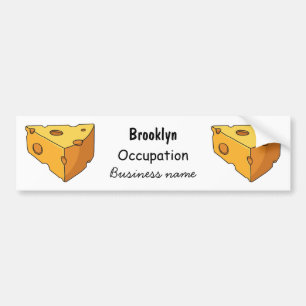 Adesivo Para Carro Ilustração de desenho animado de queijo