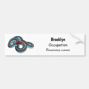Adesivo Para Carro Ilustração de desenho animado do cobra de garter d