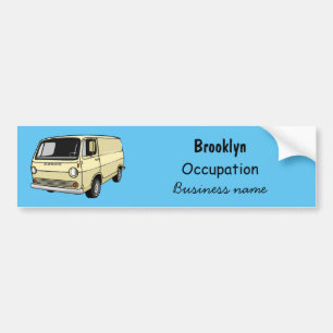 Adesivo Para Carro Ilustração de desenho da van clássica