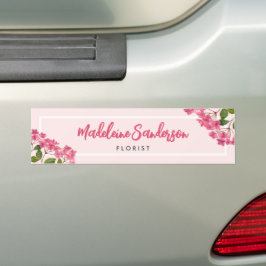 Adesivo Para Carro Ilustração de Lacecaps de Hortênsia Rosa em Aquare
