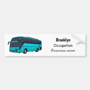 Adesivo Para Carro Ilustração moderna do desenho animado do ônibus
