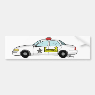 Adesivo Para Carro Im com logotipo estúpido no carro-patrulha do