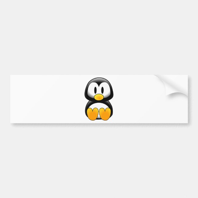 Adesivo Para Carro Imagem do tux do pinguim (Frente)
