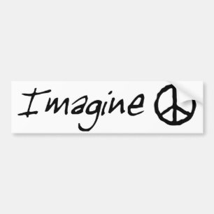 Adesivo Para Carro Imagine a etiqueta de Bumber da paz