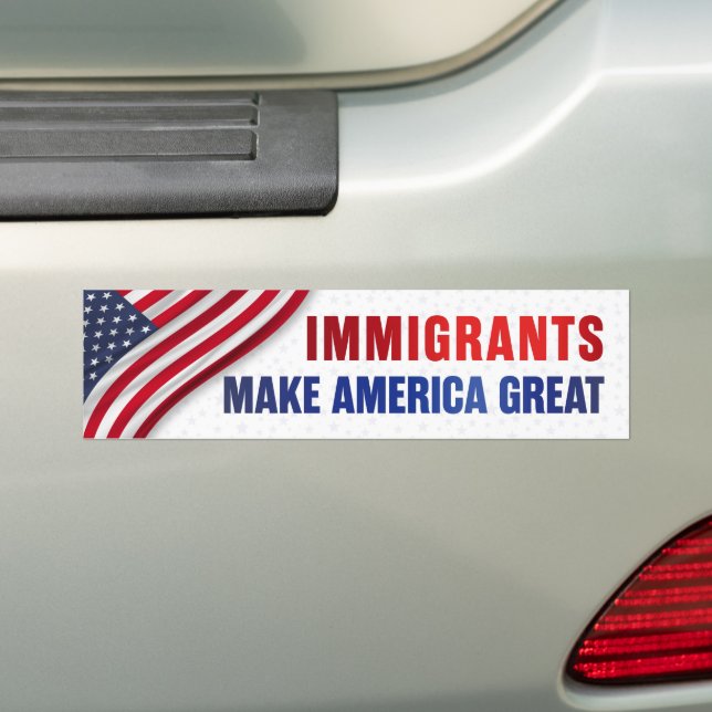 Adesivo Para Carro Imigrantes fazem do Excelente Americano Anti-Trump (No carro)