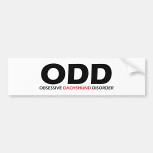 Adesivo Para Carro IMPAR - desordem obsessiva do Dachshund