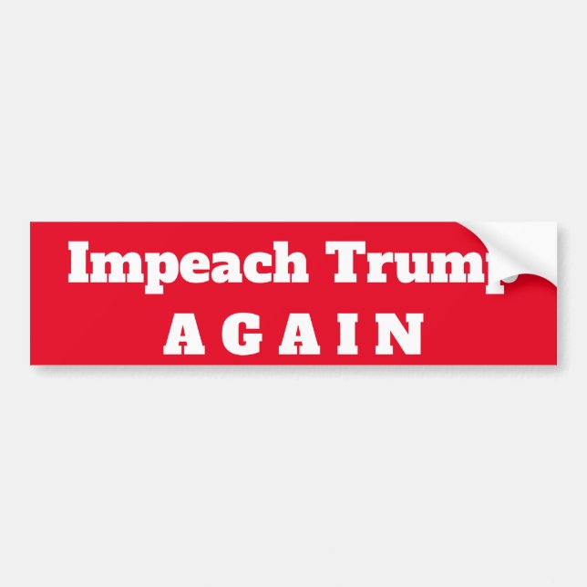 Adesivo Para Carro Impeach Trump.. Novamente (Frente)