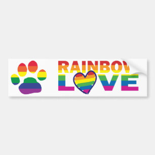 Adesivo Para Carro Impressão da pata do orgulho gay