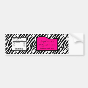 Adesivo Para Carro Impressão da zebra do rosa quente da etiqueta da