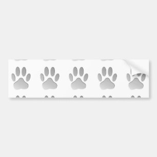 Adesivo Para Carro Impressão de Pata de Cão com Aspecto Metálico