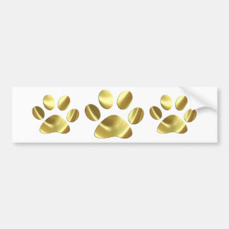 Adesivo Para Carro Impressão Dourado da pata do gato