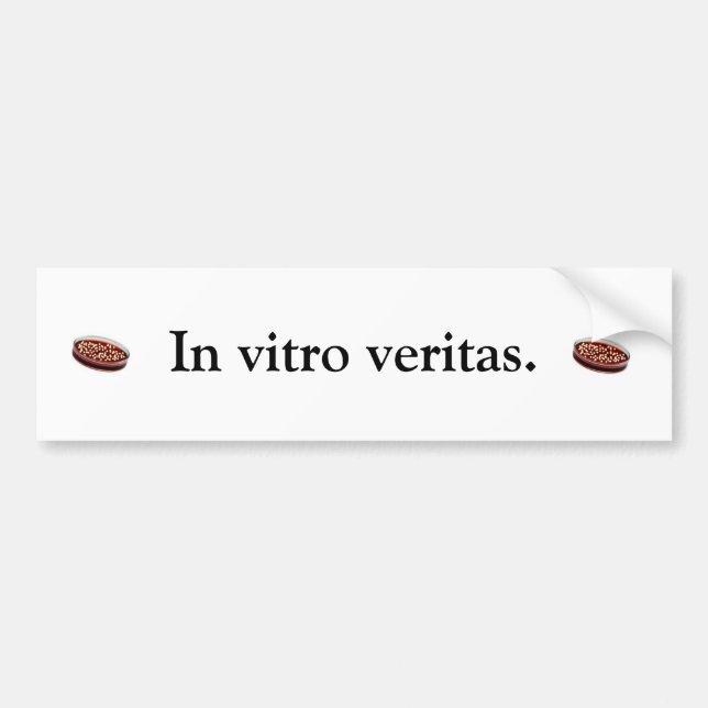 Adesivo Para Carro In vitro veritas. (Frente)