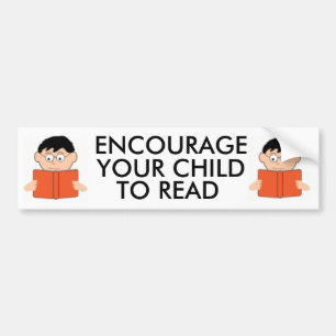 Adesivo Para Carro Incentive sua criança ler Bumpersticker