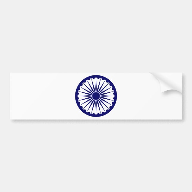 Adesivo Para Carro India Ashoka Chakra (Frente)