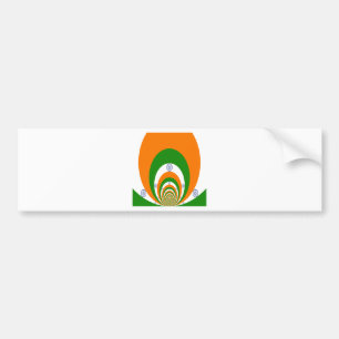 Adesivo Para Carro Índia Flag Kaleidoscope: Unidade sem fim e Patriot