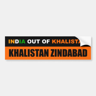 Adesivo Para Carro India fora de Khalistan