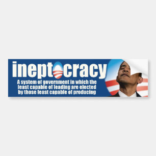 Adesivo Para Carro ineptocracy - anti Obama