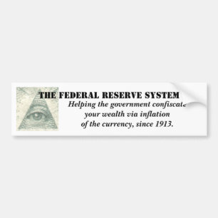 Adesivo Para Carro Inflação do sistema de Federal Reserve da moeda